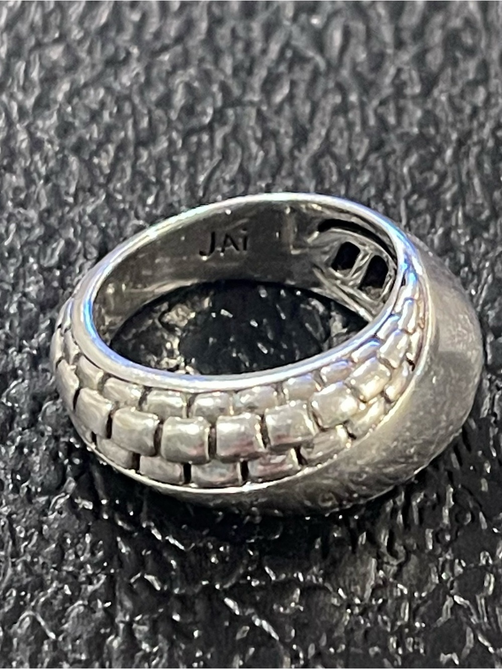 JAI by John Hardy Sterling Silver 925  Basketweave Dome Ring Size 8.